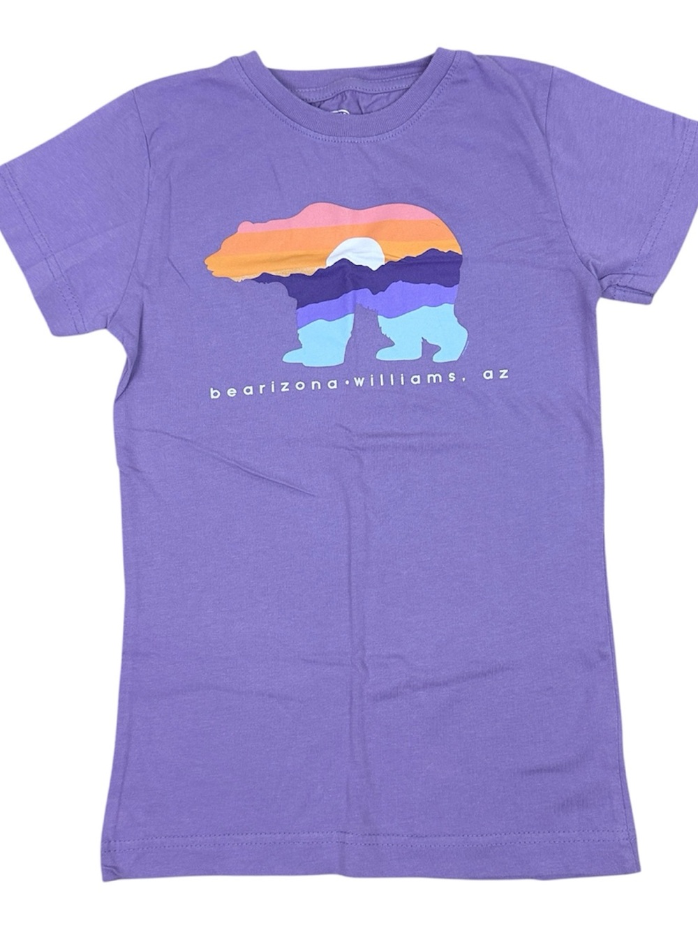 Bearizona Girls' Lavender Sunset Bear Graphic Tee